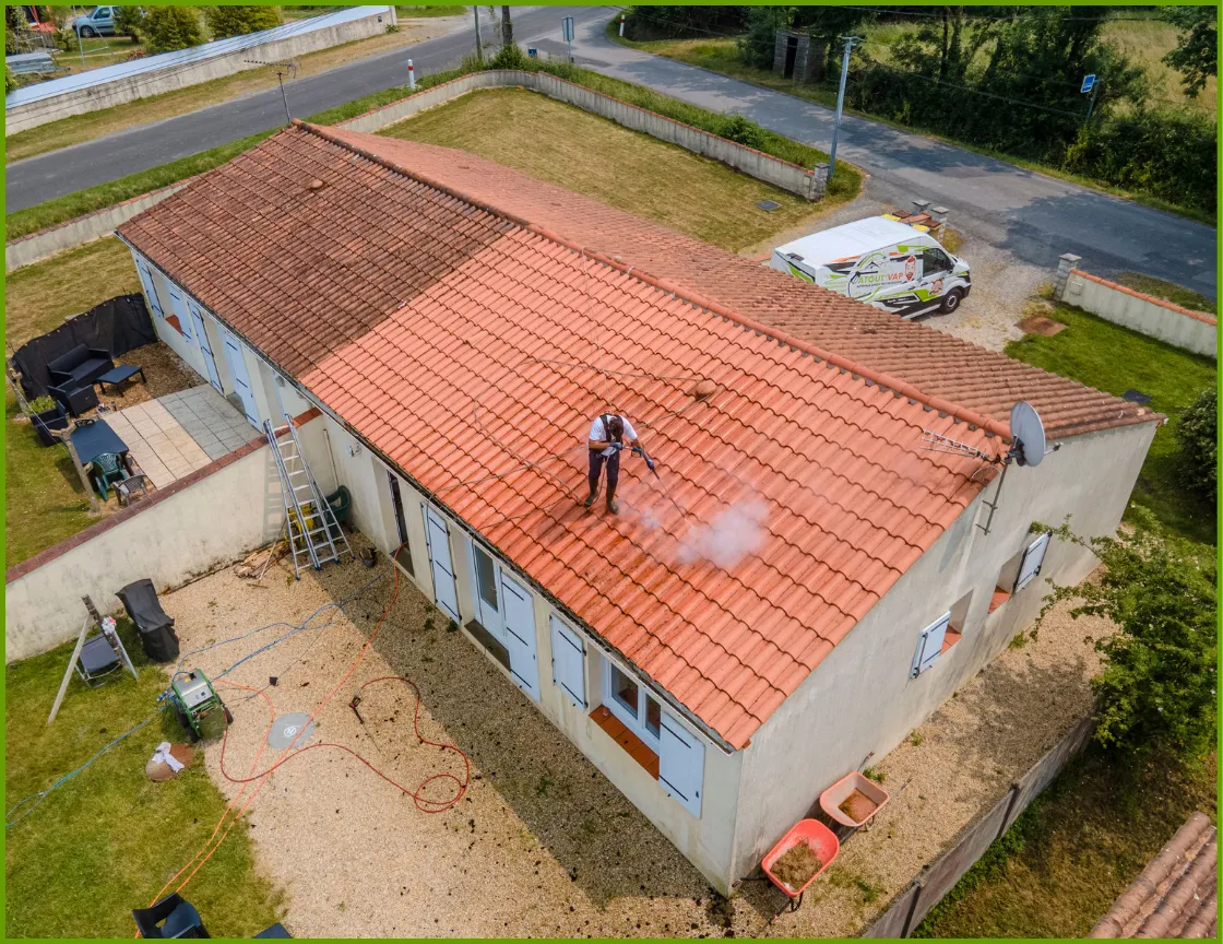 demoussage toitures roche sur yon